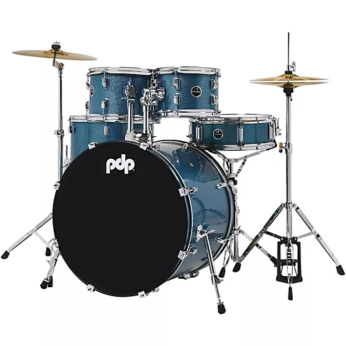 PDP by DW Encore Complete 5-Piece Drum Set With Hardware & Cymbals Azure Blue - musicians--Friend