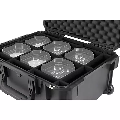 American DJ Element PC6 Waterproof Case for 6 Element PAR Lighting Fixtures Black - musicians--Friend
