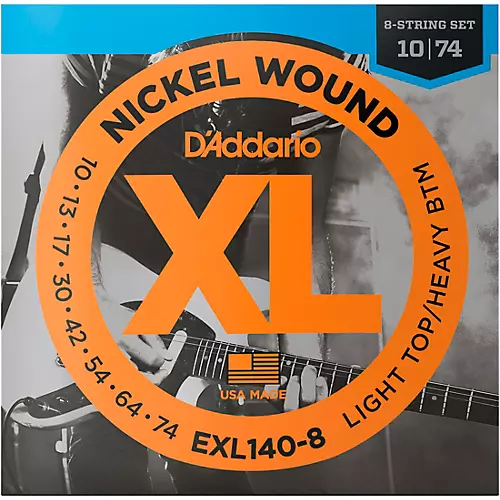 D'Addario EXL140 Light Top Heavy/Bottom 8-String Electric Guitar Strings - musicians--Friend