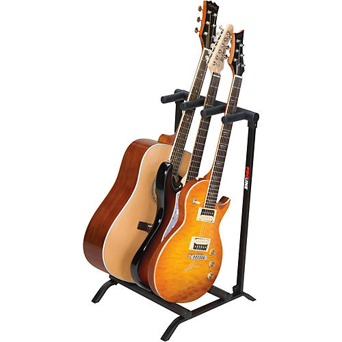 Proline PLMS3 3-Guitar Folding Stand Black - musicians--Friend