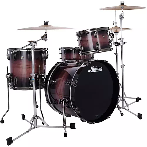 Ludwig Maple Exotic 3-Piece Downbeat Shell Pack with 20 in. Bass Drum Nocturne Burst - musicians--Friend