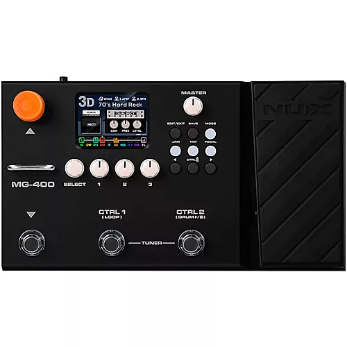 NUX MG-400 Dual DSP Modeling Guitar and Bass Effect Processor Pedal Black - musicians--Friend