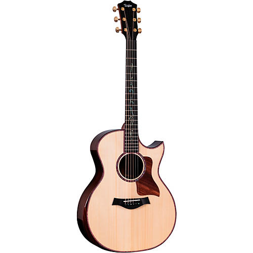 Taylor Custom Adirondack Spruce-Indian Rosewood Grand Auditorium Acoustic-Electric Guitar Natural - musicians--Friend