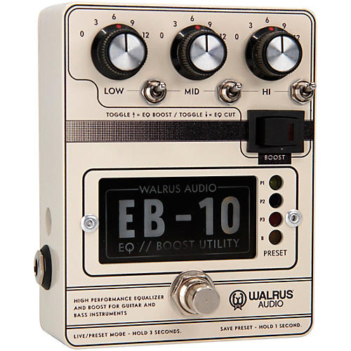 Walrus Audio EB-10 Preamp/EQ/Boost Effects Pedal Cream - musicians--Friend