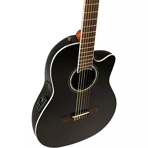 Ovation CS24C Celebrity Series Traditional Mid-Depth Nylon-String Classical Acoustic-Electric Guitar Natural - musicians--Friend