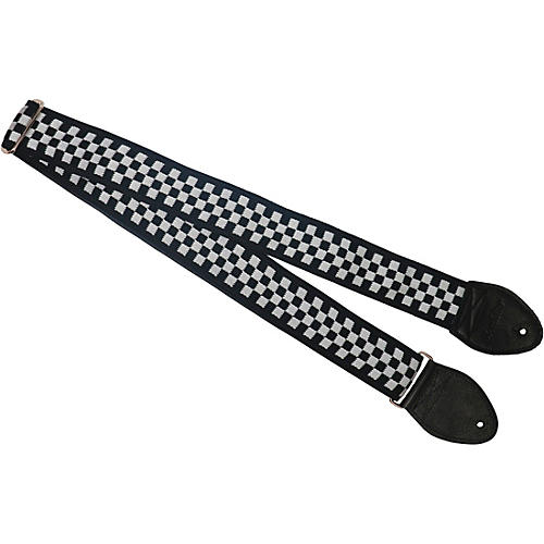 Souldier Raceway Checker Guitar Strap Black 2 in. - musicians--Friend