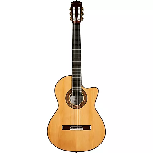 Alvarez Yairi CYM75ce Cutaway Nylon-String Classical Acoustic-Electric Guitar Natural - musicians--Friend