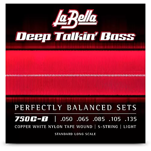 LaBella Deep Talkin' Bass Copper White Nylon Tape Wound 5 String Bass Strings - musicians--Friend
