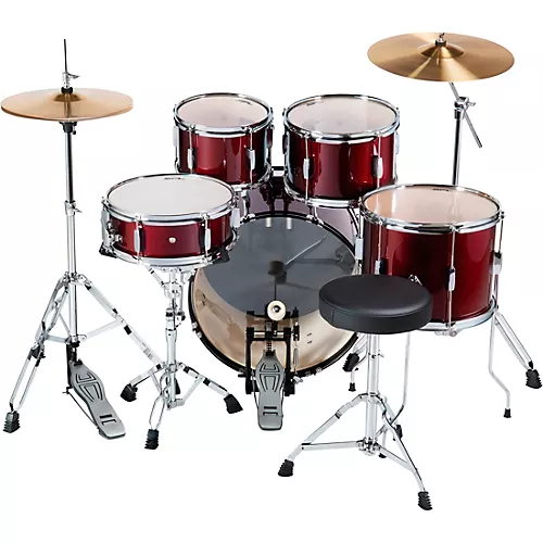 Sound Percussion Labs Kicker 5-Piece Complete Drum Set Dark Red - musicians--Friend