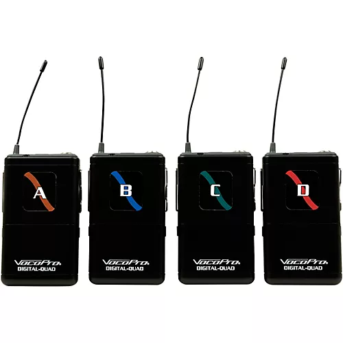 VocoPro FIELD-QUAD-B Portable 4 Lavalier Field/Camera-Mountable Wireless Microphone System, 902-927.2mHz Band 12 - musicians--Friend