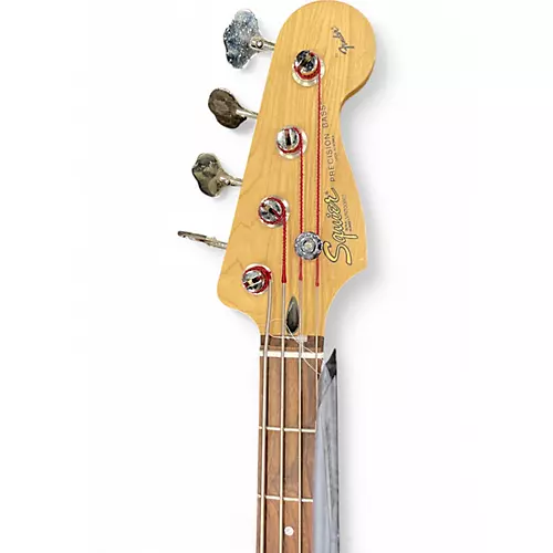 Used Squier precision bass red Electric Bass Guitar red - musicians--Friend