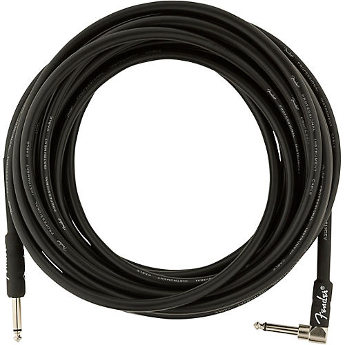 Fender Professional Series Straight to Angle Instrument Cable 25 ft. Black - musicians--Friend