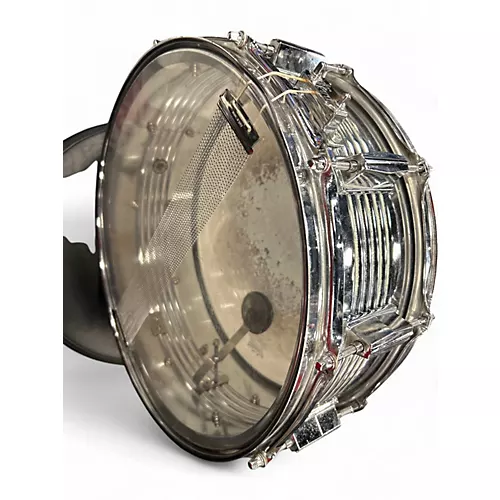 Used Vic Firth 14X5.5 Steel Snare Chrome Drum Chrome 211 - musicians--Friend