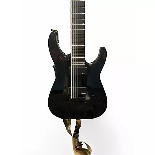 Used 2020s Jackson JS22-7 Dinky 7 String Black Solid Body Electric Guitar Black - musicians--Friend