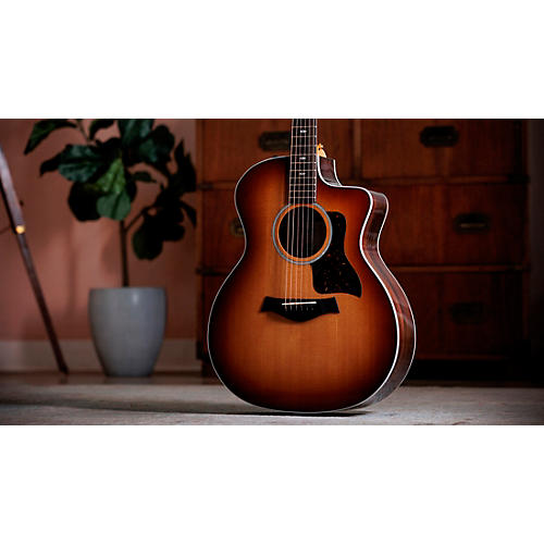 Taylor 214ce DLX Sunset Blvd Grand Auditorium Acoustic-Electric Guitar Sunset Edgeburst - musicians--Friend