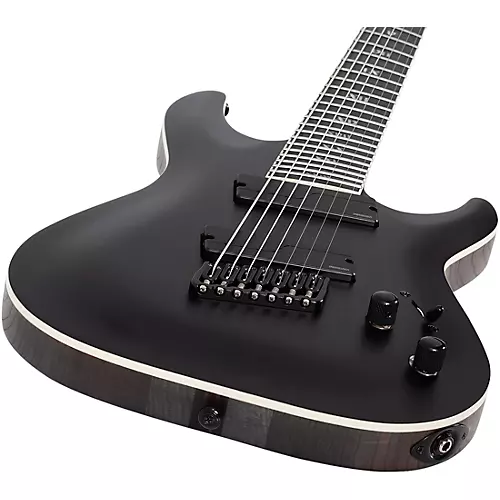 Schecter Guitar Research C-7 Multiscale SLS Elite Evil Twin Satin Black - musicians--Friend