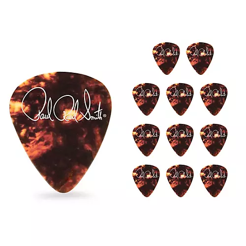 PRS Classic Tortoise Shell Celluloid Guitar Picks Thin 12 Pack - musicians--Friend