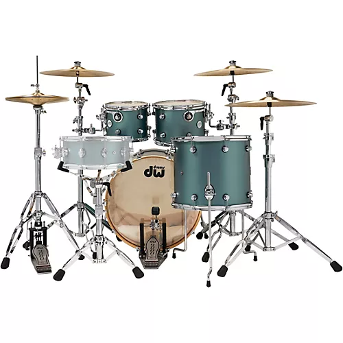 DW Design Series 4-Piece Shell Pack Satin Sage Metallic - musicians--Friend