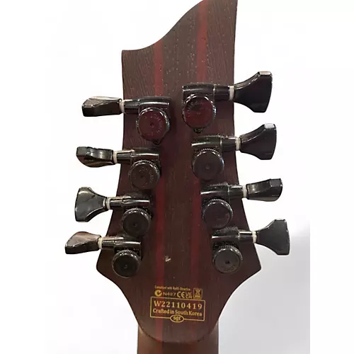 Used Schecter Guitar Research John Browne Tao-8 8 String Transparent Purple Solid Body Electric Guitar Transparent Purple - musicians--Friend