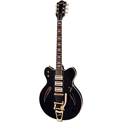 Gretsch Guitars G2627T Streamliner Center Block 3-Pickup Cateye With Bigsby Electric Guitar Black - musicians--Friend