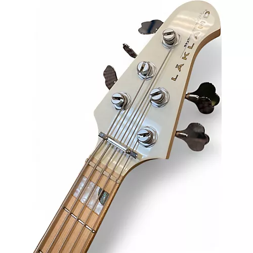Used Lakland 55-02 Skyline Custom 5 String Pure White Electric Bass Guitar Pure White - musicians--Friend