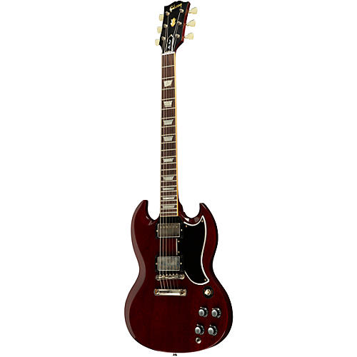 Gibson Custom 1961 Les Paul SG Standard Reissue Stop-Bar VOS Electric Guitar Cherry Red - musicians--Friend