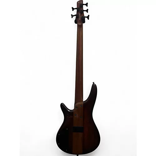Used 2018 Ibanez SR875-BFT BROWN TOPAZ Electric Bass Guitar BROWN TOPAZ - musicians--Friend