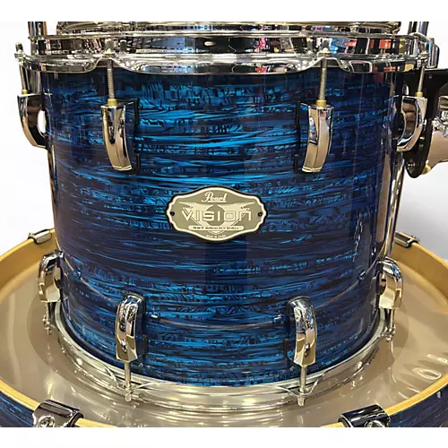 Used Pearl 4 Piece Vision BLUE STRATA Drum Kit BLUE STRATA - musicians--Friend