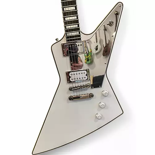 Used Epiphone Tommy Thayer White Lightning Explorer White Solid Body Electric Guitar White - musicians--Friend