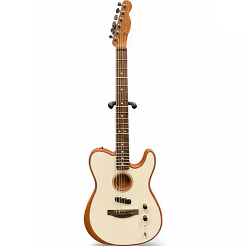Used 2022 Fender Acoustasonic Player Telecaster ATOMIC WHITE Acoustic Electric Guitar ATOMIC WHITE - musicians--Friend