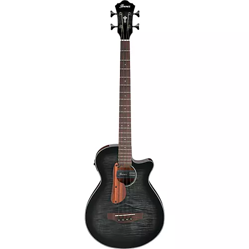 Ibanez AEGB25E Grand Concert Acoustic-Electric Bass Guitar Transparent Black Sunburst - musicians--Friend