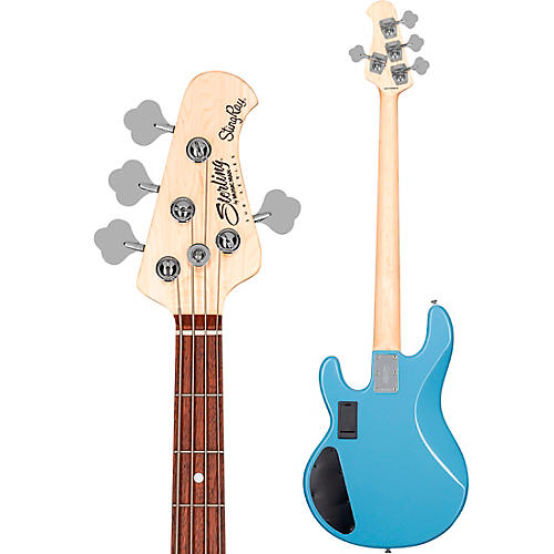 Sterling by Music Man StingRay Ray4HH Electric Bass Chopper Blue - musicians--Friend