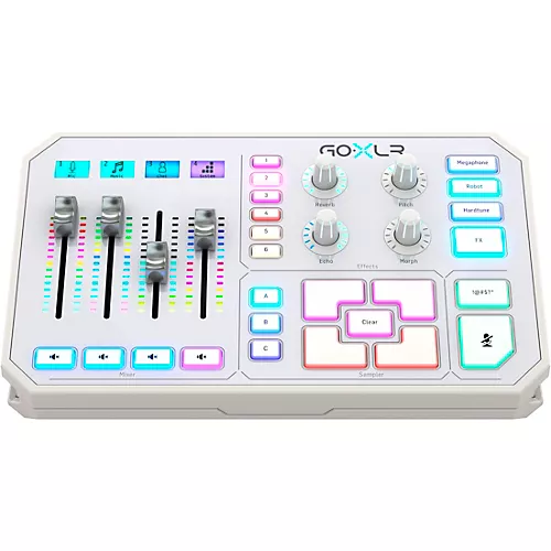 TC Helicon GoXLR 4-channel USB Streaming Mixer with Voice FX and Sampler - White - musicians--Friend