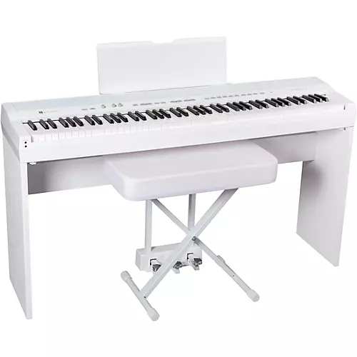 Williams Allegro IV In-Home Pack Digital Piano With Stand, Bench & Piano-Style Pedal White - musicians--Friend