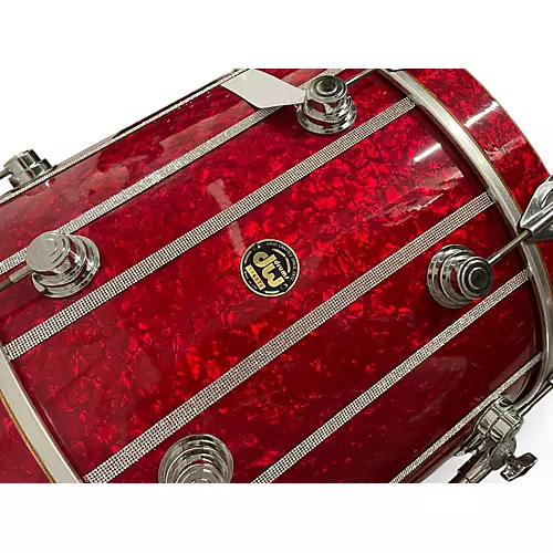Used DW 4 Piece COLLECTOR'S SERIES MARINE SHELL PACK RED MARINE PEARL Drum Kit RED MARINE PEARL - musicians--Friend