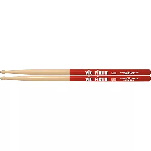 Vic Firth American Classic Vic Grip Hickory Drum Sticks 7A Nylon - musicians--Friend