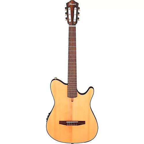 Ibanez FRH10N Nylon-String Acoustic-Electric Guitar Rose Gold Metallic Flat - musicians--Friend