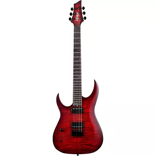 Schecter Guitar Research Sunset Extreme Left-Handed Electric Guitar Scarlet Burst - musicians--Friend