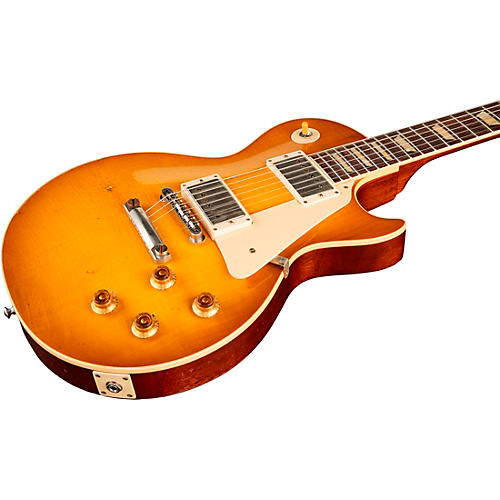 Gibson Custom Murphy Lab 1958 Les Paul Standard Reissue Heavy Aged Electric Guitar Lemon Burst - musicians--Friend
