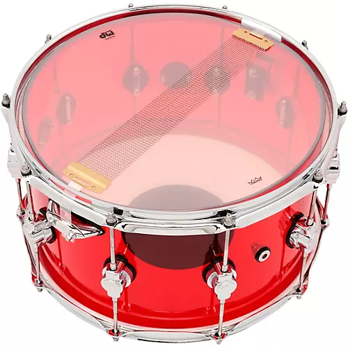 DW Design Series Acrylic Ruby Snare Drum 14 x 6.5 in. Ruby Glass - musicians--Friend