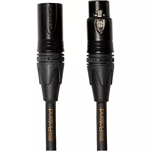 Roland Gold Series XLR Microphone Cable 50 ft. Black - musicians--Friend
