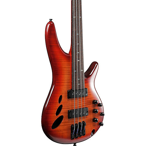 Ibanez SRD900F 4-String Fretless Electric Bass Guitar Brown Topaz Burst Low Gloss - musicians--Friend