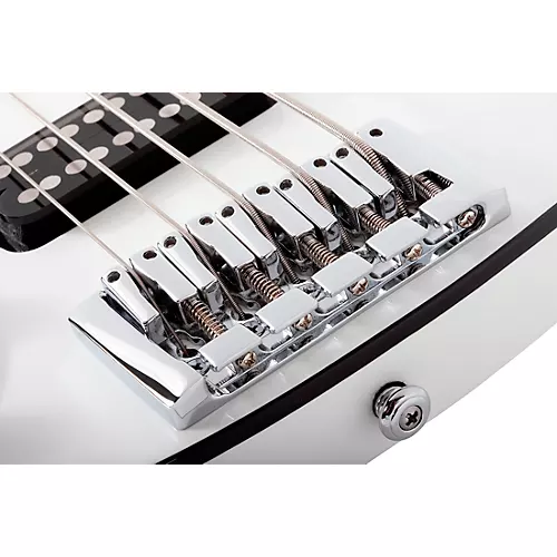 Schecter Guitar Research Stargazer-5 LH Electric Bass Gloss White - musicians--Friend