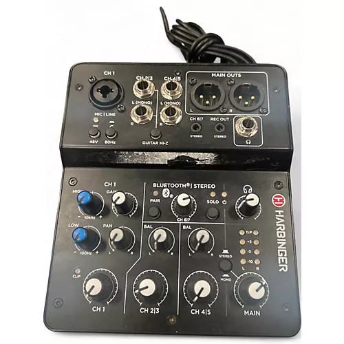 Used Harbinger LV7 7-Channel Analog Mixer With Bluetooth Powered Mixer - musicians--Friend