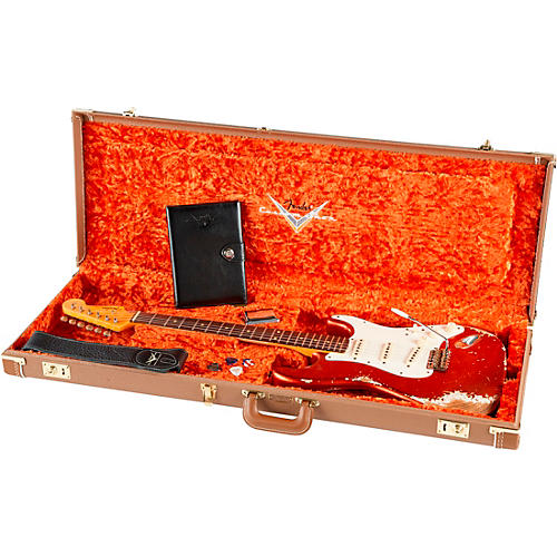 Fender Custom Shop 1959 Stratocaster Heavy Relic Electric Guitar Super Faded Aged Candy Apple Red - musicians--Friend