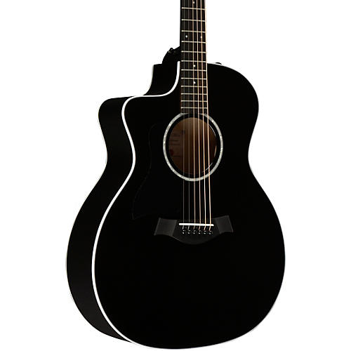 Taylor 214ce BLK Plus Grand Auditorium Left-Handed Acoustic-Electric Guitar Black - musicians--Friend