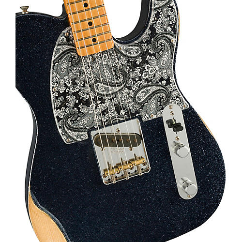 Fender Brad Paisley Esquire Electric Guitar Black Sparkle - musicians--Friend