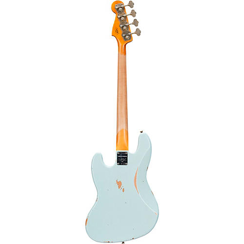 Fender Custom Shop Limited-Edition '60 Jazz Bass Relic Super Faded Aged Sonic Blue - musicians--Friend