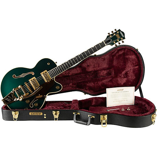 Gretsch Guitars G6659TG Players Edition Broadkaster Jr. Center Block Single-Cut With String-Thru Bigsby and Gold Hardware Cadillac Green - musicians--Friend