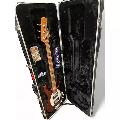 Used Ernie Ball Music Man Stingray 4 String CANDY APPLE RED Electric Bass Guitar CANDY APPLE RED - musicians--Friend